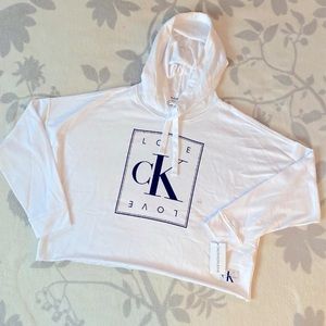 New Calvin Klein white oversized hoodie